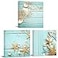 Nachic Wall Seashell Canvas Wall Art Starfish Pictures Wall Decor Modern Sea Ocean Painting on Canvas Bathroom Decoration Framed Ready to Hang