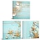 Nachic Wall Seashell Canvas Wall Art Starfish Pictures Wall Decor Modern Sea Ocean Painting on Canvas Bathroom Decoration Framed Ready to Hang