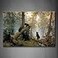 First Wall Art Black Bear Wall Art Bears Play in Forest Broken Tree Canvas Painting The Picture Print On Canvas Animal Pictures for Home Decor Decoration Gift