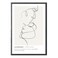 SHEWANT ART Minimalist Line Wall Art Abstract Couple Line Art Print Black and White Wall Art Soulmate Definition Canvas Prints Minimalist Wall Decor Line Art for Couples Bedroom Decor Unframed Art 16x