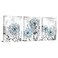 RnnJoile Blue Dandelion Wall Art Set 3 Pieces Grey Abstract Flower Canvas Artwork 12x16 for Each