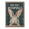 DPHGQGK Rabbit Poster Funny Rabbit Decor Bathroom Decor Art 12x16inch Tin Sign