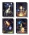 Impact Posters Gallery Magical Fire Dragon Mythical Fantasy Wizard Kids Room Picture 16x20 Four Set Wall Decor Art Print Poster
