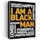 Nurawo Positive Black Man Wall Art Canvas Print Inspirational I Am a Black Man Poster Framed Artwork Motivational Painting for Home Wall Tabletop Decor