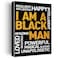 Nurawo Positive Black Man Wall Art Canvas Print Inspirational I Am a Black Man Poster Framed Artwork Motivational Painting for Home Wall Tabletop Decor
