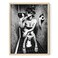 HAUS AND HUES Girl Bathroom Wall Art Black and White Decor Picture for Wall Black Frame 12x16