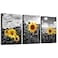 hyidecorart Canvas Wall Art Family Wall Decor Kitchen Bedroom Black White Pastoral Scenery Sunflower Flowers 16x12 3 Piece
