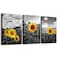 hyidecorart Canvas Wall Art Family Wall Decor Kitchen Bedroom Black White Pastoral Scenery Sunflower Flowers 16x12 3 Piece