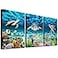 AHUASJART Canvas Wall Art for Living Room family Wall decor for Bedroom Bathroom Wall Decoration blue Ocean Sea Turtle Paintings Modern shark Pictures Artwork office Ready to Hang 12 x 16 3 Piece