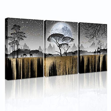 TTHYUEWS Black And White Wall Art Family Wall Decor For Living Room Bedroom Office Kitchen Tree Canvas Art Print Home Decor Inspiration