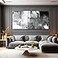 Kureful Large Canvas Wall ArtBlack And White Abstract Wall Art for Living RoomHandPainted Artwork Decor for Dinning Room Bedroom Hotel Office Kitchen 29x58 In