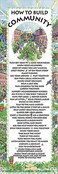 Imaginus Laminated How to Build Community by Karen Kerney Motivational Poster Print 12x36