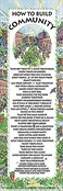 Imaginus Laminated How to Build Community by Karen Kerney Motivational Poster Print 12x36