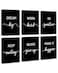 Drsoum Motivational Wall Decor Inspirational Office Wall Art Framed Black Quotes for Living Room Encouraging Canvas Posters for Office Bedroom Sayings 8 x10in x6 PCS Framed
