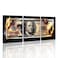 Yatsen Bridge Money Wall Art 3 Panels 100 Dollar Bill Pictures Canvas Prints Art Modern Burning Dollar Posters Wall Decor Artwork Study Room Classroom Office Decor Framed Ready to Hang 12 W x 16H x 3p