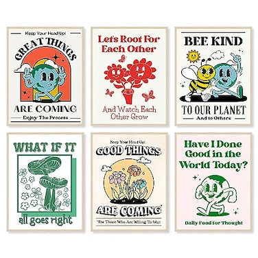 GIFTSFARM Vintage Posters Retro Wall Art Retro Poster for Room Aesthetic