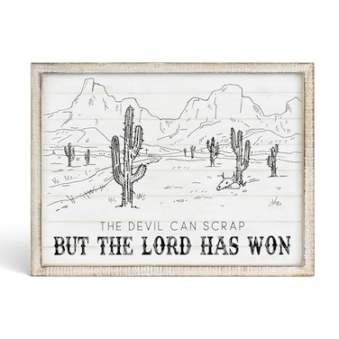 Putuo Decor Bohemian Western Wall Decor Artistic Cowboy Prints Square Wall Pediments for Living Room and Hallway Cactus