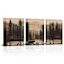 WELMECO Rustic Cabin Decor Bear Wall Art Framed Canvas Art Farmhouse Bedroom Bathroom Living Room Decor 12x16 x 3Pieces