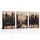 WELMECO Rustic Cabin Decor Bear Wall Art Framed Canvas Art Farmhouse Bedroom Bathroom Living Room Decor 12x16 x 3Pieces