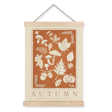 LUVADIAN Neutral Autumn Decor Poster Hanger Frame Falls Wall Art Decorations for Home Farmhouse Fall Fairest 12x16 Inches