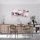 Feelyou Pink Black Grey Framed Canvas Wall Art Modern Stripes Office Decor for Living Room