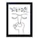 Senlifa Art Bathroom Wall Art Funny Bathroom Wall Decor Humorous Guest Toilet Art Decor Modern Minimalistic Black and White Canvas Print Artwork