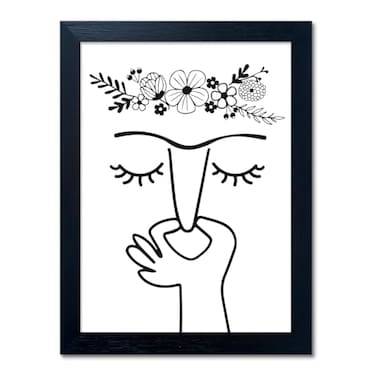 Senlifa Art Bathroom Wall Art Funny Bathroom Wall Decor Humorous Guest Toilet Art Decor Modern Minimalistic Black and White Canvas Print Artwork