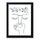 Senlifa Art Bathroom Wall Art Funny Bathroom Wall Decor Humorous Guest Toilet Art Decor Modern Minimalistic Black and White Canvas Print Artwork