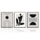 Dazzlewall Boho Abstract Wall Decor Poster Black and White Geometric Wall Poster for Bedroom Living Room Decor 12x16 in Unframed Set of 3