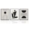 Dazzlewall Boho Abstract Wall Decor Poster Black and White Geometric Wall Poster for Bedroom Living Room Decor 12x16 in Unframed Set of 3