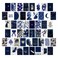 Wall67 Navy Blue Wall Collage Kits 50 Pcs 4x6 Inch Aesthetic Wall Art Prints Modern Navy Room Decor for Bedroom Living Room Office