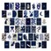 Wall67 Navy Blue Wall Collage Kits 50 Pcs 4x6 Inch Aesthetic Wall Art Prints Modern Navy Room Decor for Bedroom Living Room Office