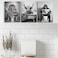 HomeHonor Funny Animal Canvas Wall Art Black and White Bathroom Decor Set of 3 Ready to Hang 12x16