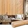 FONUNO Bamboo Wall Panel for Interior Decoration Bamboo Pole Wrap Roll Natural Wainscoting Paneling Decorative Wall Slat Covering for Living Room Bedroom Office 16 Inch x 96 Inch Carbonized
