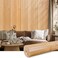 FONUNO Bamboo Wall Panel for Interior Decoration Bamboo Pole Wrap Roll Natural Wainscoting Paneling Decorative Wall Slat Covering for Living Room Bedroom Office 16 Inch x 96 Inch Carbonized