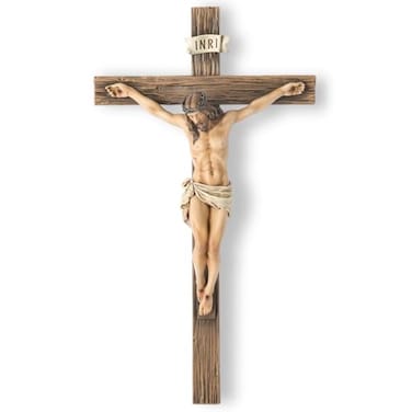 BC BUILDCLASSIC BC Catholic Crucifix Wall Cross 2075H Large Jesus Christ Inspirtional Home Dcor Devout Gift Renaissance Sculpture Handmade by Buildclassic