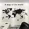 guangmu 3D Wall Stickers DIY World Map Wall Decal Sticker Murals Map Wall Dcor for Living Room Bedroom TV Background Home DecorationsBlackM 120x60 cm