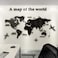 guangmu 3D Wall Stickers DIY World Map Wall Decal Sticker Murals Map Wall Dcor for Living Room Bedroom TV Background Home DecorationsBlackM 120x60 cm