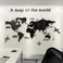 guangmu 3D Wall Stickers DIY World Map Wall Decal Sticker Murals Map Wall Dcor for Living Room Bedroom TV Background Home DecorationsBlackM 120x60 cm