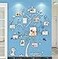 guangmu 3D Tree Wall Stickers Family Tree Wall Decor Black Trunk Picture Frame DIY Photo Frame Decals Family Frames Living Room Silver Medium
