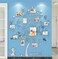 guangmu 3D Tree Wall Stickers Family Tree Wall Decor Black Trunk Picture Frame DIY Photo Frame Decals Family Frames Living Room Silver Medium
