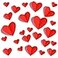 YOTNUS 60 Pcs ValentinesDayWallDecorations 3D Heart Valentine Wall Stickers Waterproof Wall Decals for Wedding Anniversary Party Bedroom Home Office School Decor 4 Different Sizes Red