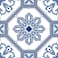 Poromoro Spanish Portuguese Azulejo Style Peel and Stick Backsplash Tile Stickers Set of 16 pcs5929