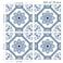 Poromoro Spanish Portuguese Azulejo Style Peel and Stick Backsplash Tile Stickers Set of 16 pcs5929