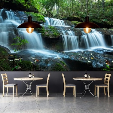 FLFK Green Forest Creek Wall Murals Peel and Stick 1417x984for Bedroom SelfAdhesive Wallpaper Large Poster Wall Decal Sticker Removable Home Decor