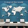 guangmu 3D DIY World Map Wall Decal Sticker Murals Map Wall Decor for Living Room Bedroom White M 120x60 cm