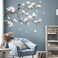 SHUCHING White Magnolia Tree Wall Decals Peel and Stick Trees Flowers Wall Decor Stickers White Branches Corner Wall ArtLeft