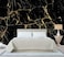 WFBHUA Black Golden Marble Wallpaper Abstract Stone Texture Wall Mural Living Room Bedroom Office Not Peel and Stick