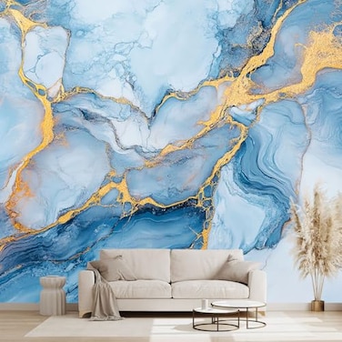 WXHFM Marble Wallpaper Abstract wall Mural for Bedroom 137x96 Not Peel and Stick