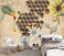 CliouarBees Collecting Honey Sunflower wall Mural wallpaper137 x 100Not Peel and Stick